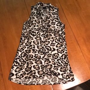 Cheetah print tank top